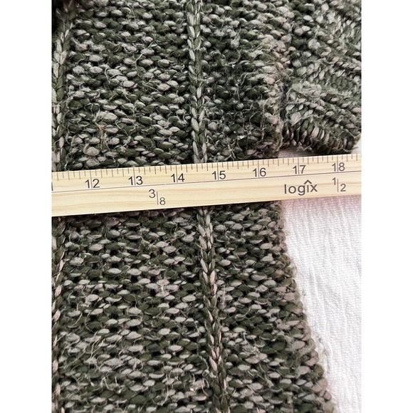 Mudd Open Knit Sweater Juniors Large Short Sleeve Green Shimmer Cowl Neck Y2K - Picture 10 of 16